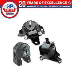 Fits 2006-2008 Hyundai Sonata 2.4L Front RT & Rear Motor & Trans Mount Set 3pc 6B93BC-57