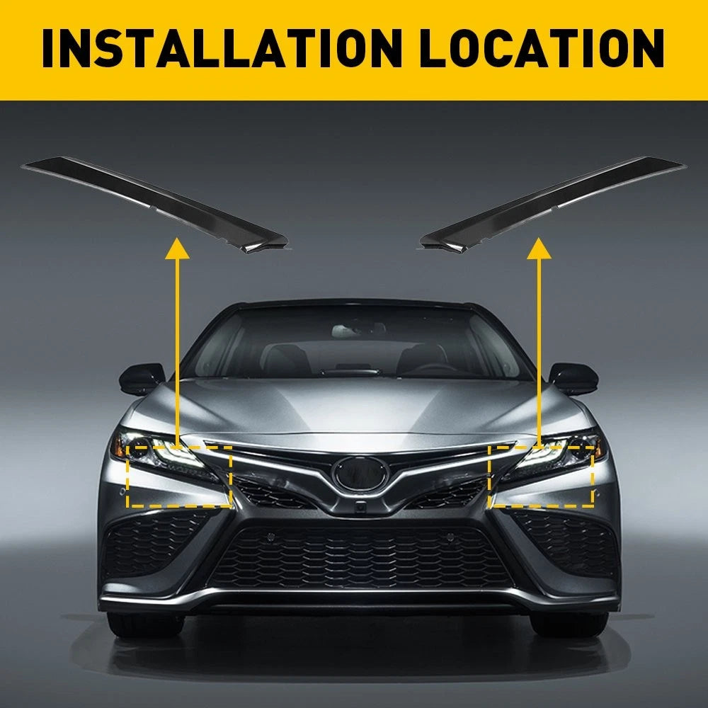 Front Grille Bumper Trim Molding Set Fit For 2018 2019 2020 Toyota Camry SE/XSE 6B93BC-57
