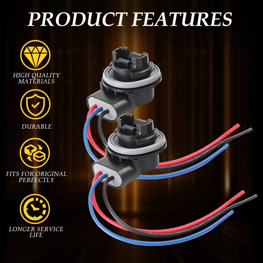 4x Signal Turn Brake Tail Light Wire Harness for 3157 4157 Type Socket LED Bulb 6B93BC-57