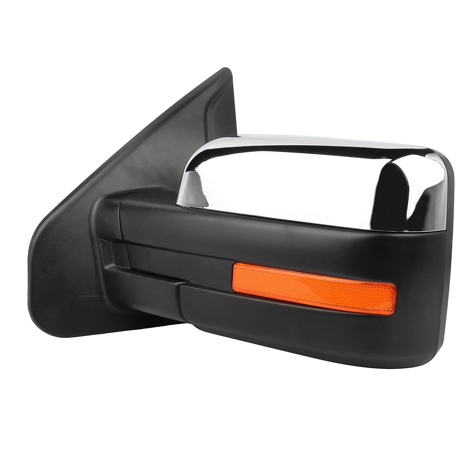 For 04-14 Ford F150 Power Heated Tow Mirror Puddle Light Signal Chrome Left Side 6B93BC-57