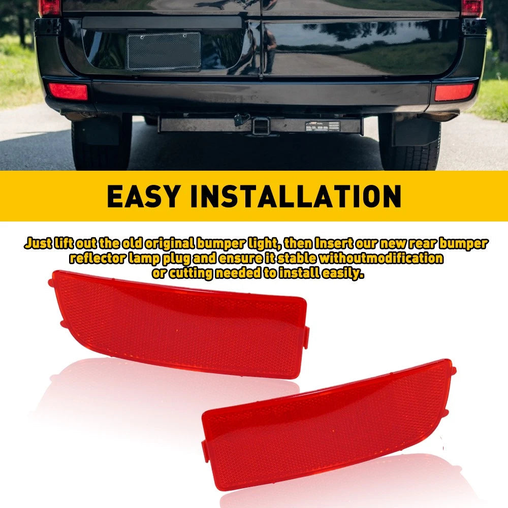 Rear Bumper Reflector Set For 2010-2018 Mercedes Sprinter Benz 2500 3500 3500XD 6B93BC-57