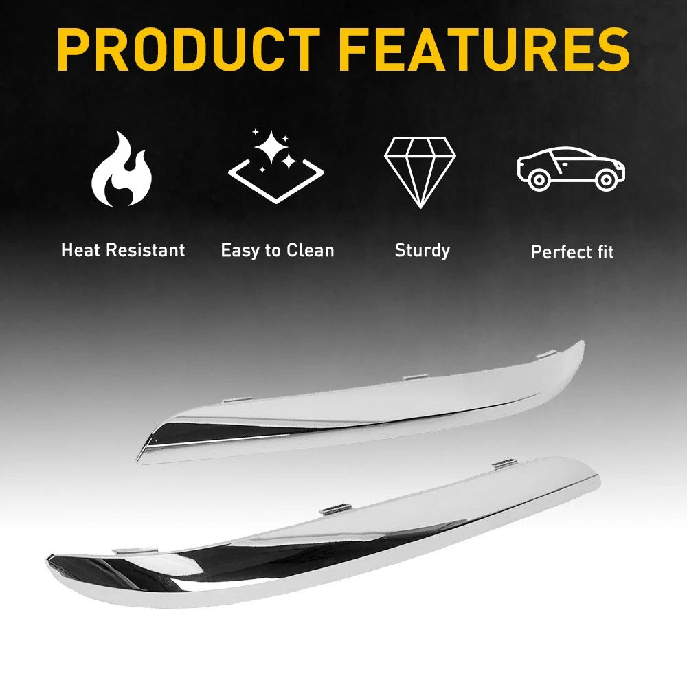 Front Bumper Molding Trim Fit Set For Chrysler 300 Accent Chrome 11-14 US Silver 6B93BC-57