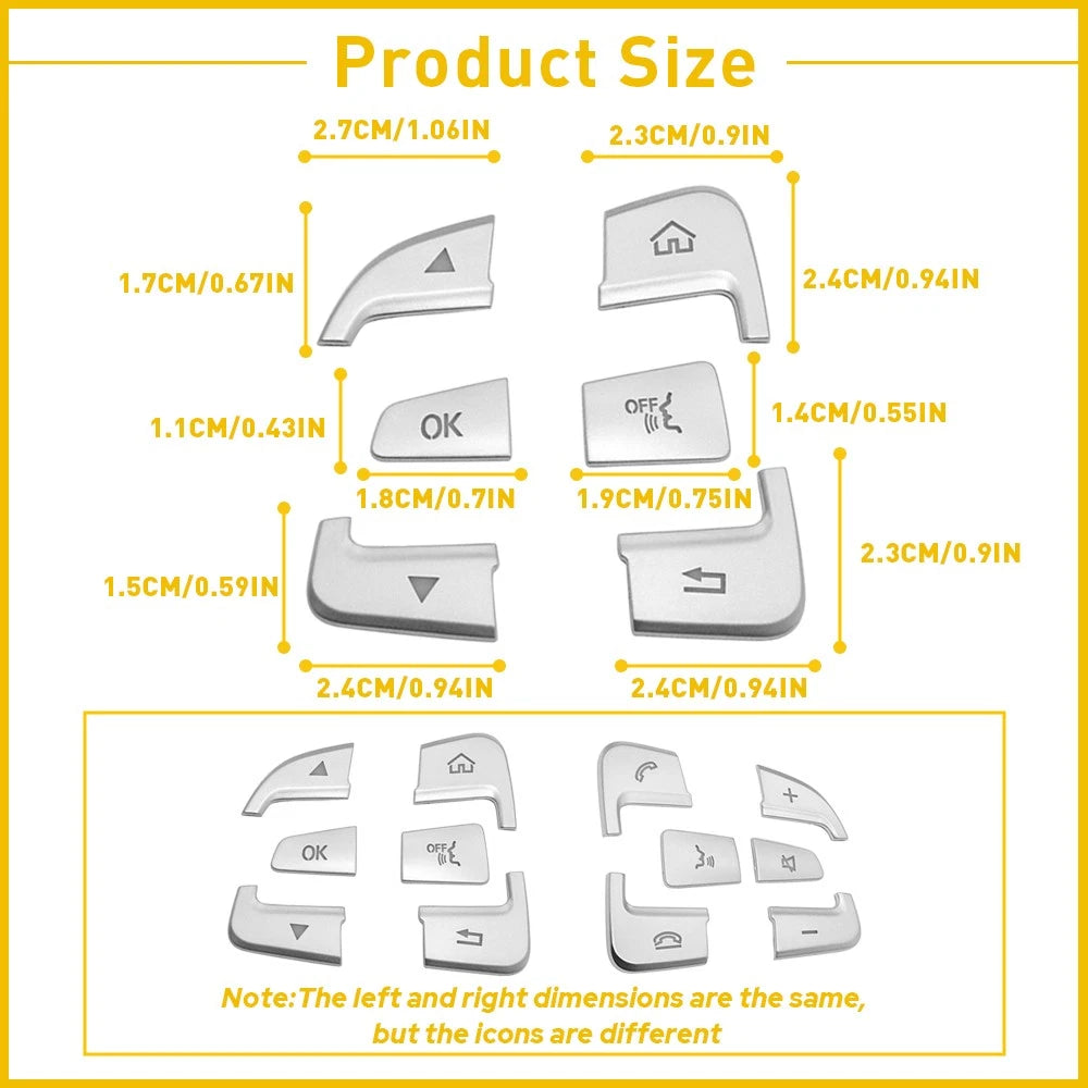 For 2015-up Mercedes Benz A B C GLA GLS Class Steering Wheel Button Cover Trim A 6B93BC-57