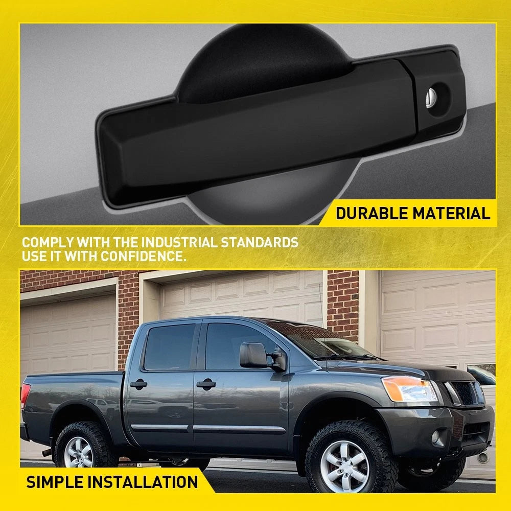 4PCS Front+Rear Exterior Door Handles Black For 2004-2015 Nissan Titan Armada EA 6B93BC-57