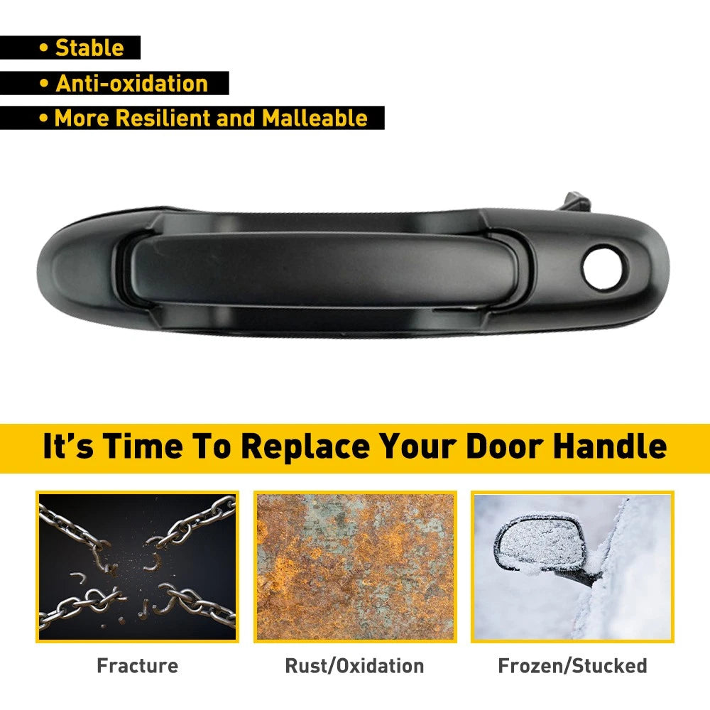 For 98-03 Toyota Sienna Door Handle Front Side Left Exterior Black Outside 6B93BC-57