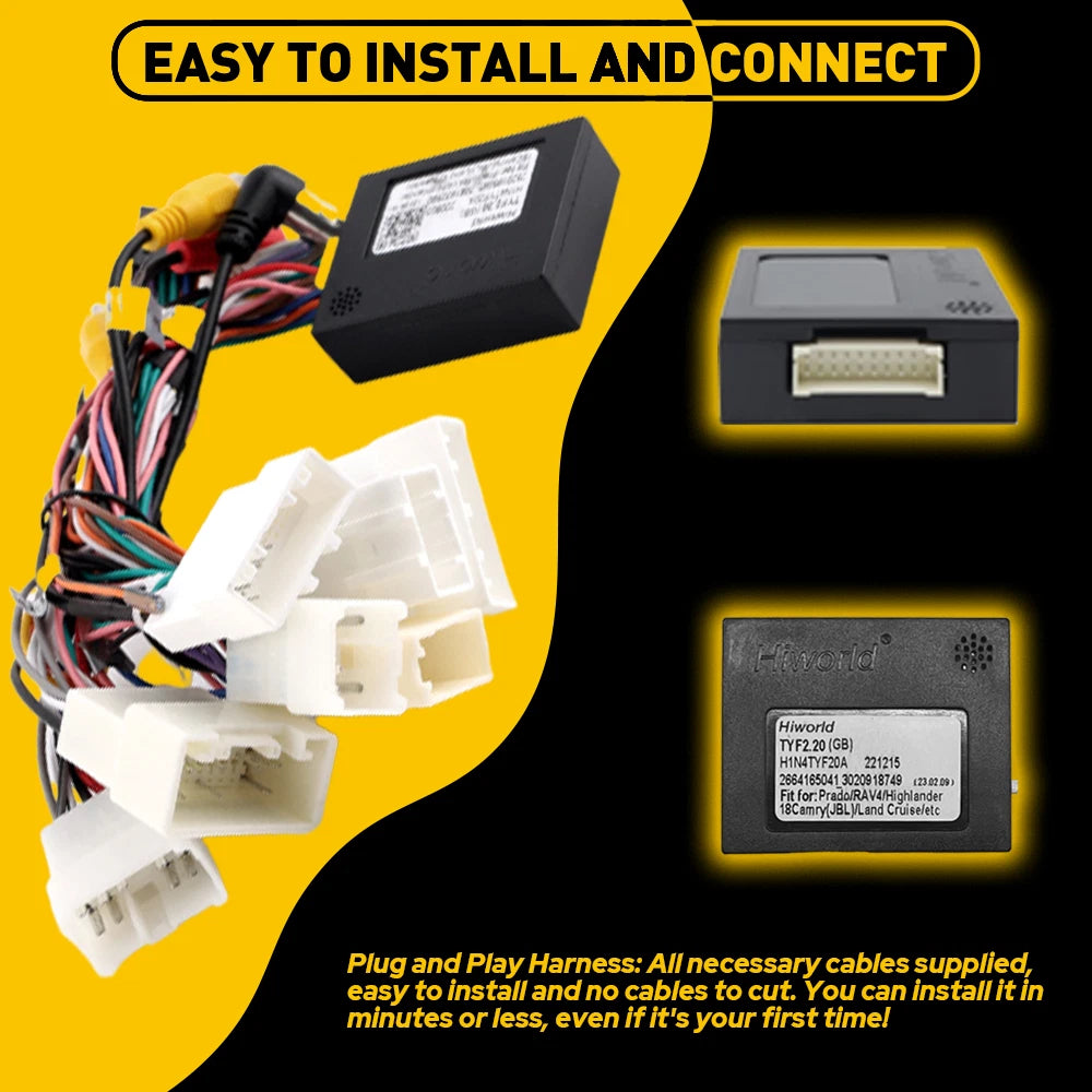 For Toyota Aftermarket Radio Stereo Wire Harness Cable Adapter w/ Canbus BOX EOA 6B93BC-57