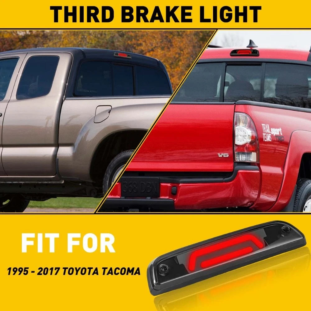 FOR 1995 -2017 TOYOTA TACOMA RED LED THIRD 3RD TAIL BRAKE LIGHT STOP LAMP SMOKED 6B93BC-57