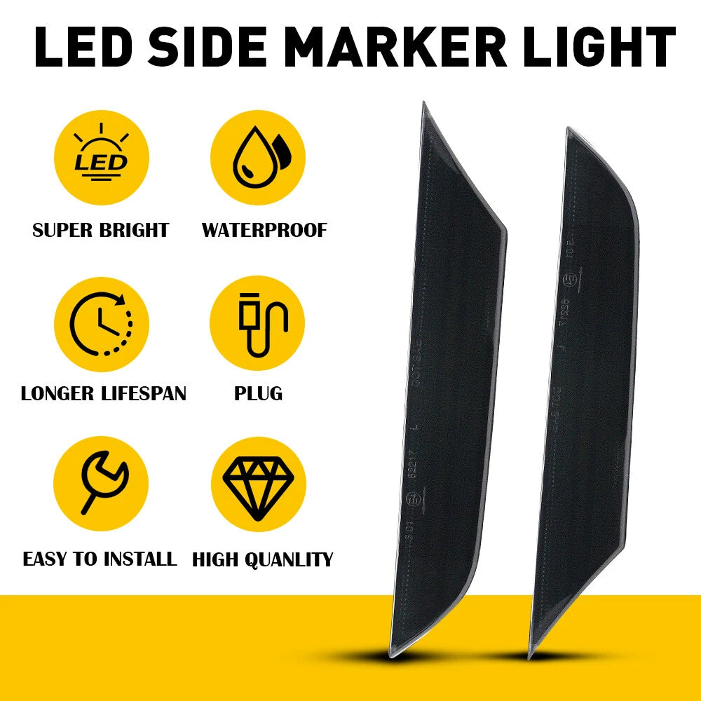 For 2003-2006 Infiniti G35 LED Sedan Side Marker Signal Lights Switchback Lamps 6B93BC-57