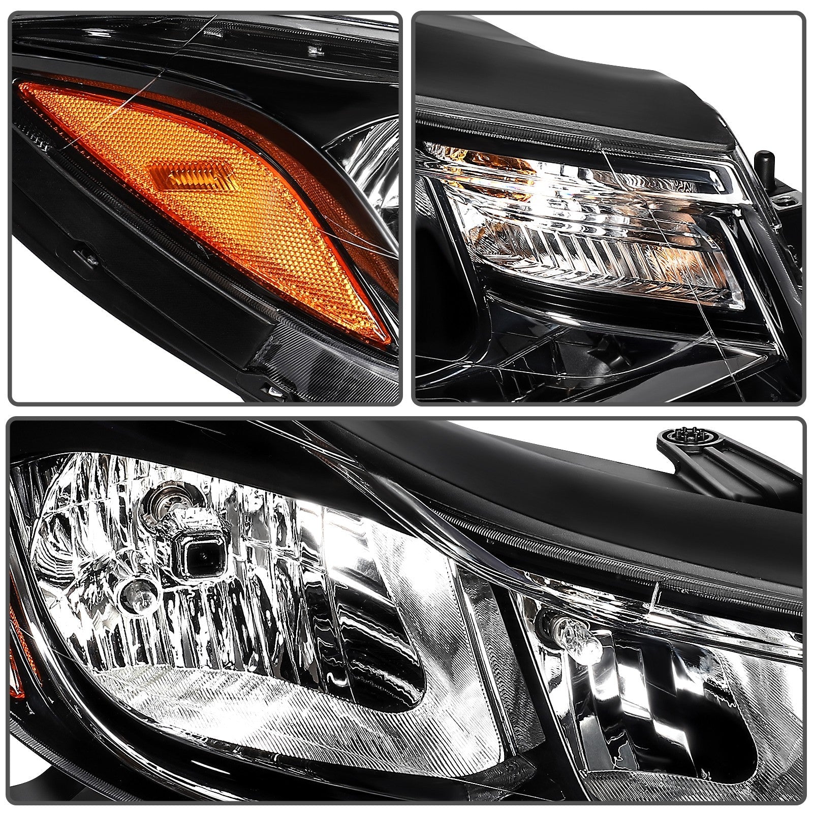 ECCPP Headlights Assembly For Chevrolet Trax LS 1.4L 1.8L 2017-2022 Pair Black 6B93BC-57