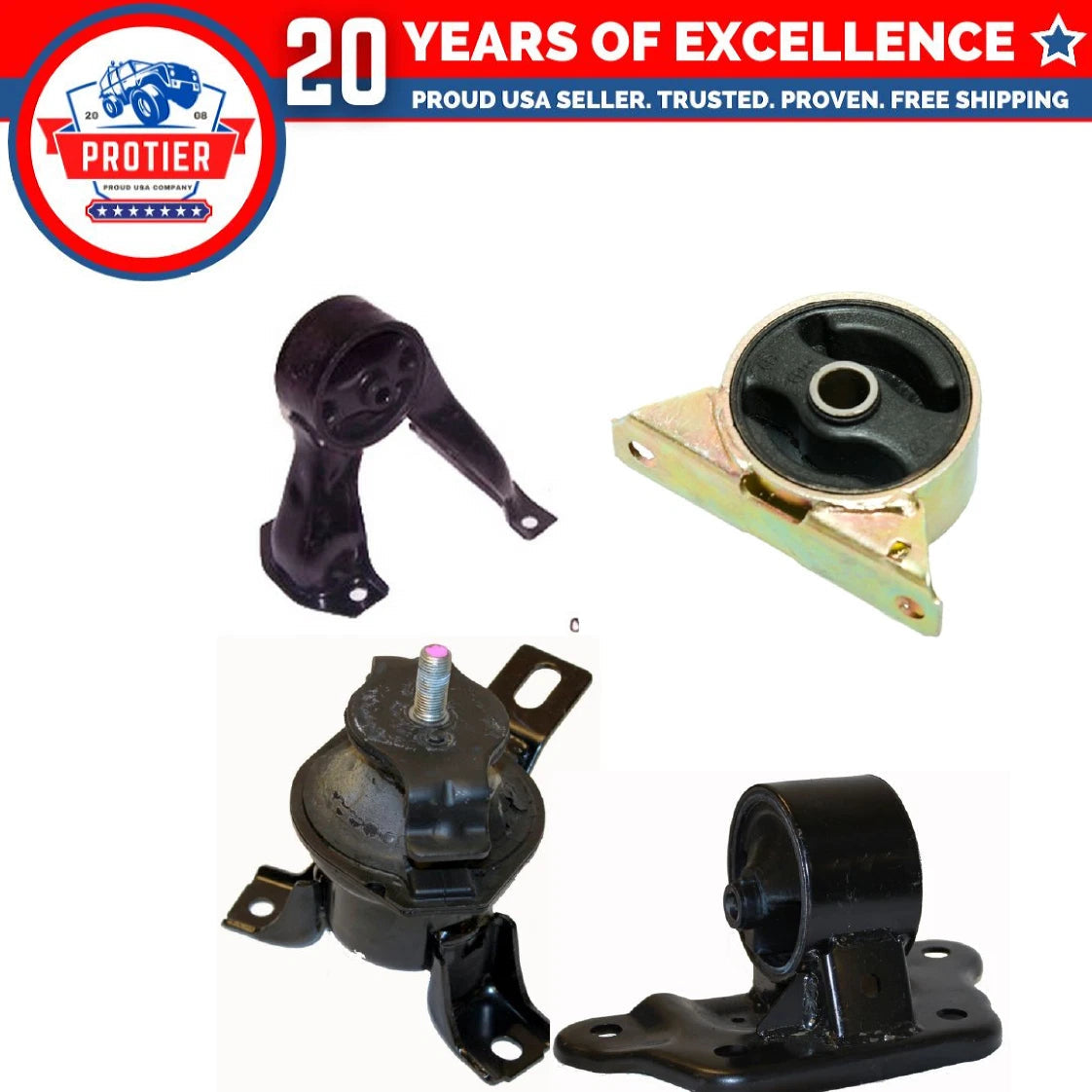 Motor & Trans Mount 4PCS Fit 04-06 Mitsubishi Lancer Ralliart 2.4L Auto Trans 6B93BC-57