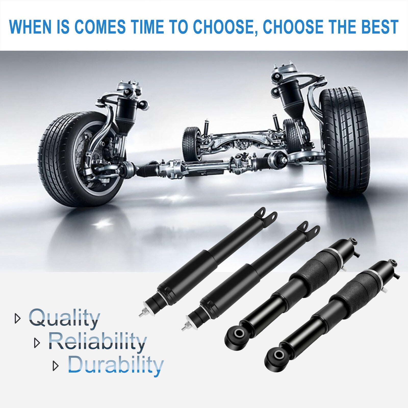 4PCS Front + Rear Air Suspension Shock Struts For Escalade Suburban Yukon Tahoe KOEEP