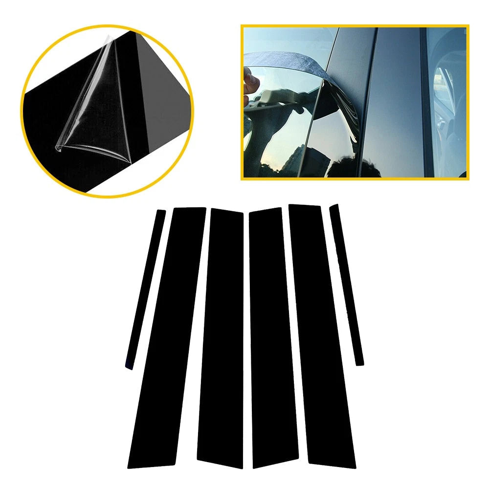 For Dodge Charger 2011-2021 6pc Black Pillar Posts Set Door Trim Piano Cover EOA 6B93BC-57