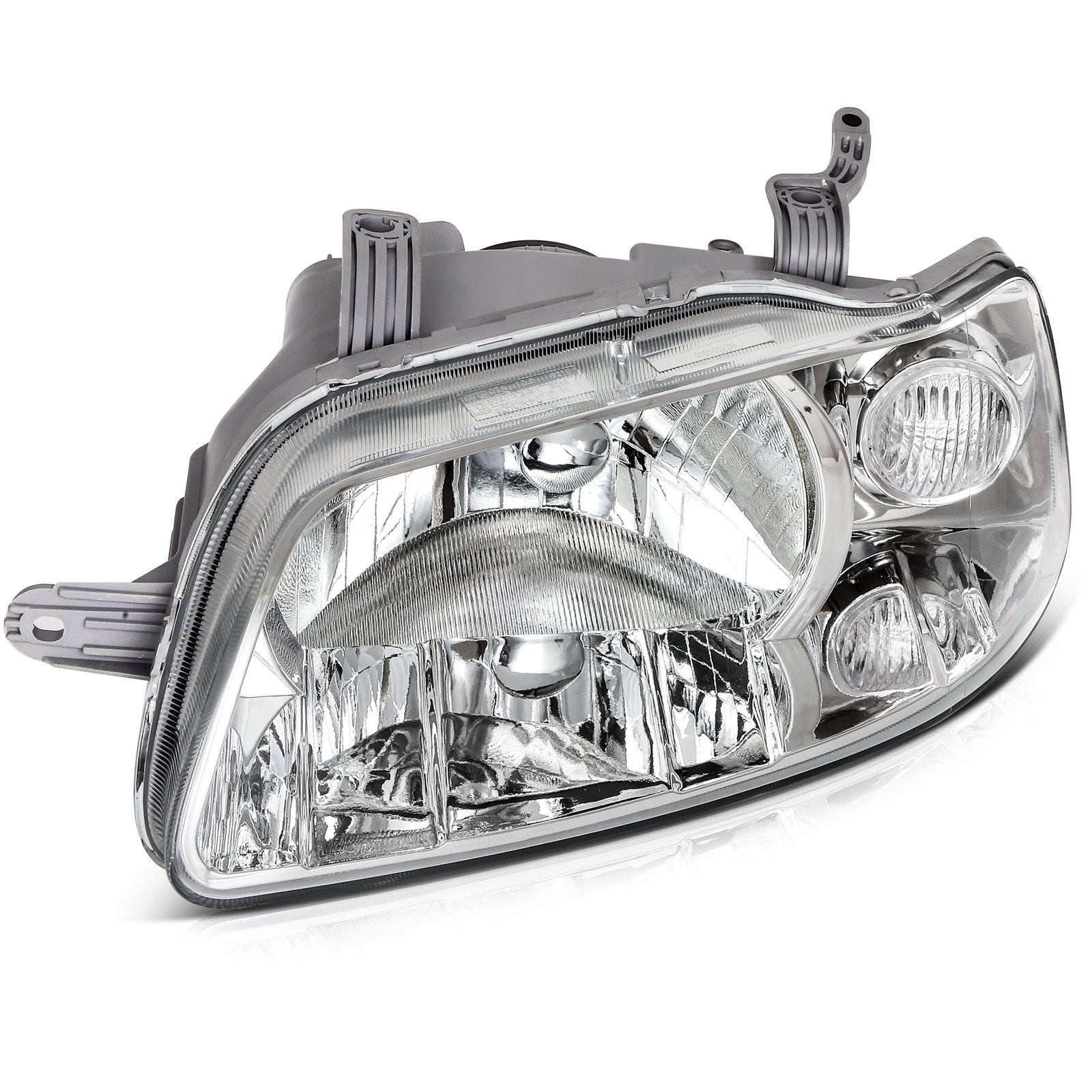 ECCPP Headlights Assembly For Chevrolet Aveo 1.6L 2004-2006 Pair Kit Chrome KOEEP