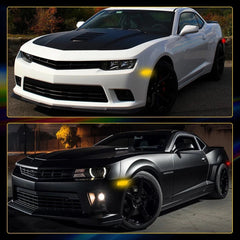 [Front+Rear]Amber+Red Clear LED Fender Side Marker Lamp For 2010-2015 Camaro EOA 6B93BC-57