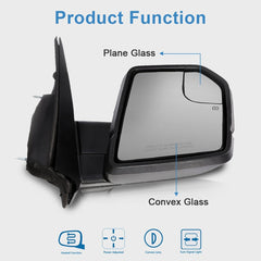 Passenger Side Power Heated Turn Signal Tow Mirror For 2015-2020 Ford F150 F-150 6B93BC-57