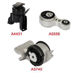 For 2010-2011 Mercury Milan 2.5L GAS AUTO Transmission Motor&Trans Mounts Set 6B93BC-57