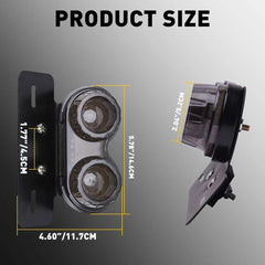 Smoke Motorcycle LED Dual Light Tail Turn Signal Brake Plate License Lights ATV 6B93BC-57