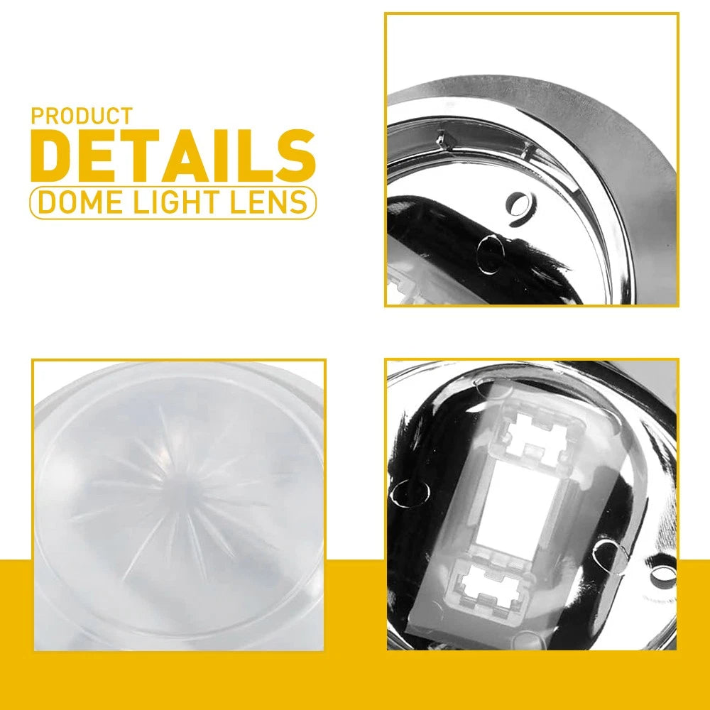 for Camaro Firebird Monte 71-81 Carlo Inner Chrome Round Dome Light Base Lens US 6B93BC-57
