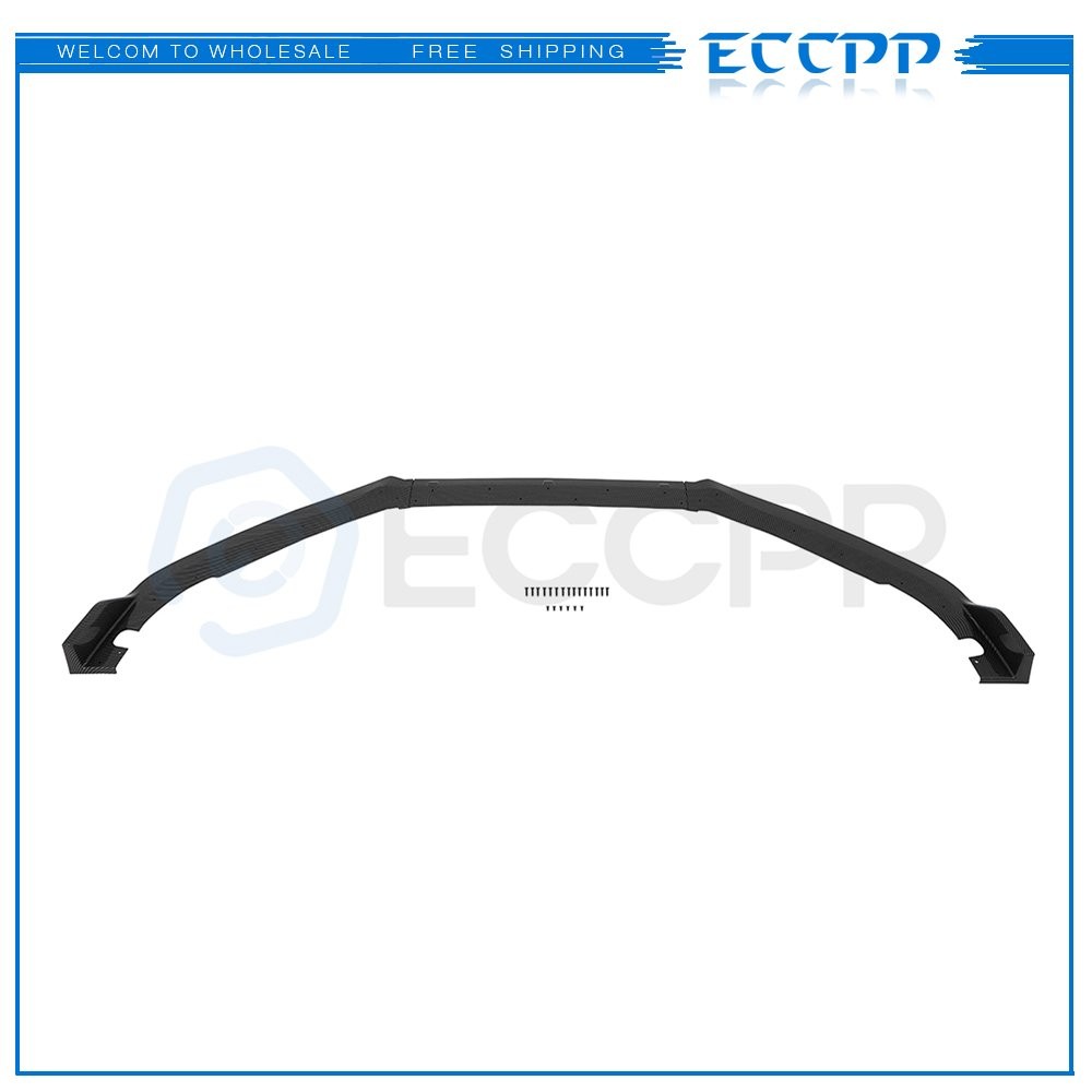 Front Bumper Lip For 2018-2020 Honda Accord -Gloss Carbon Look 6B93BC-57