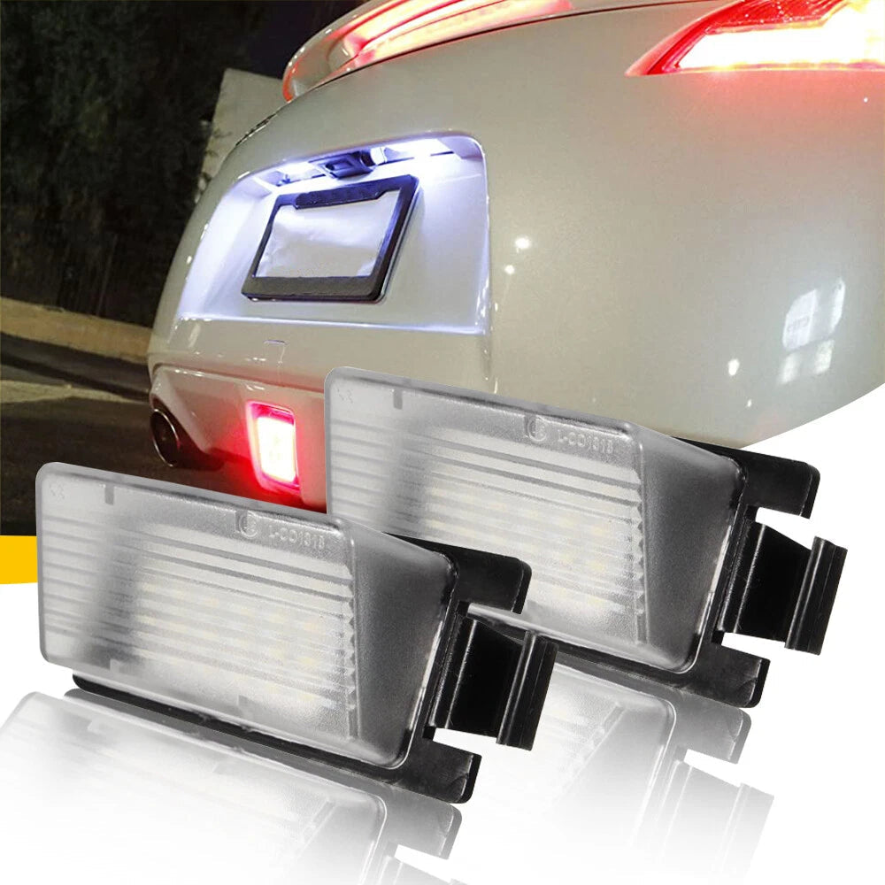 For 03-15 GTR 370Z 350Z G35 G37 Q60 Q40 2X 18-LED License Plate Tag Lights EOA 6B93BC-57