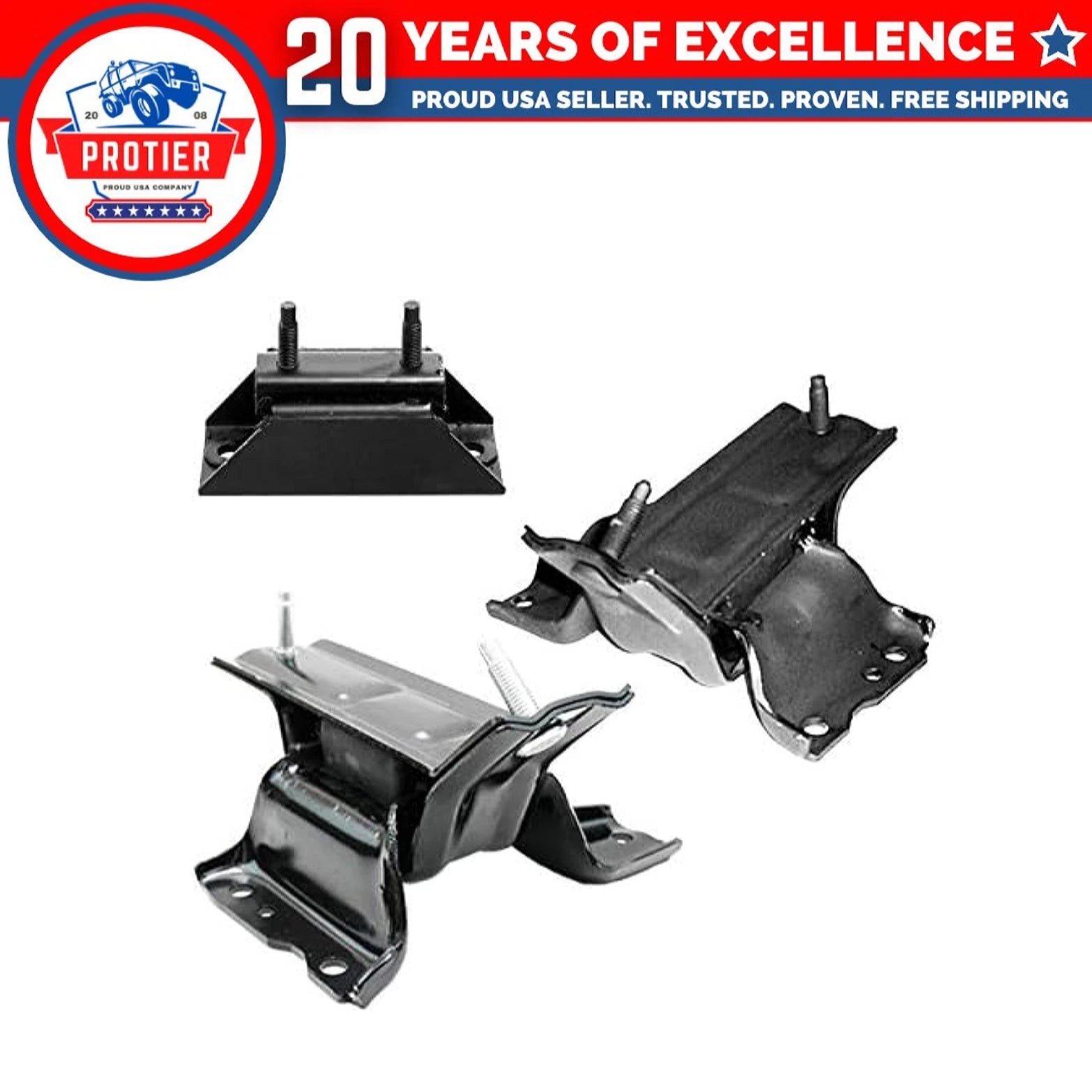 Fits 1997-2014 Ford E150 E250 E350 E450 4.6L 5.4L Motor & Trans Mount Set 3pcs 6B93BC-57