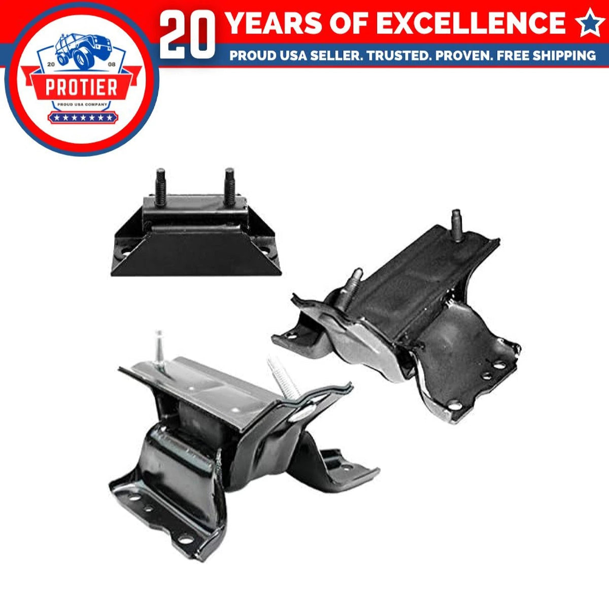 Fits 1997-2014 Ford E150 E250 E350 E450 4.6L 5.4L Motor & Trans Mount Set 3pcs 6B93BC-57
