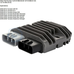 ECCPP 2Pcs Rectifier For Yamaha YZF-R1 2002 2003 2004 2005 2006 2007 2008 - 2013 ECCPP