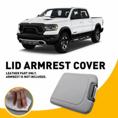 For 2013-2018 Dodge Ram 1500 2500 Leather Center Console Lid Armrest Cover Gray 6B93BC-57