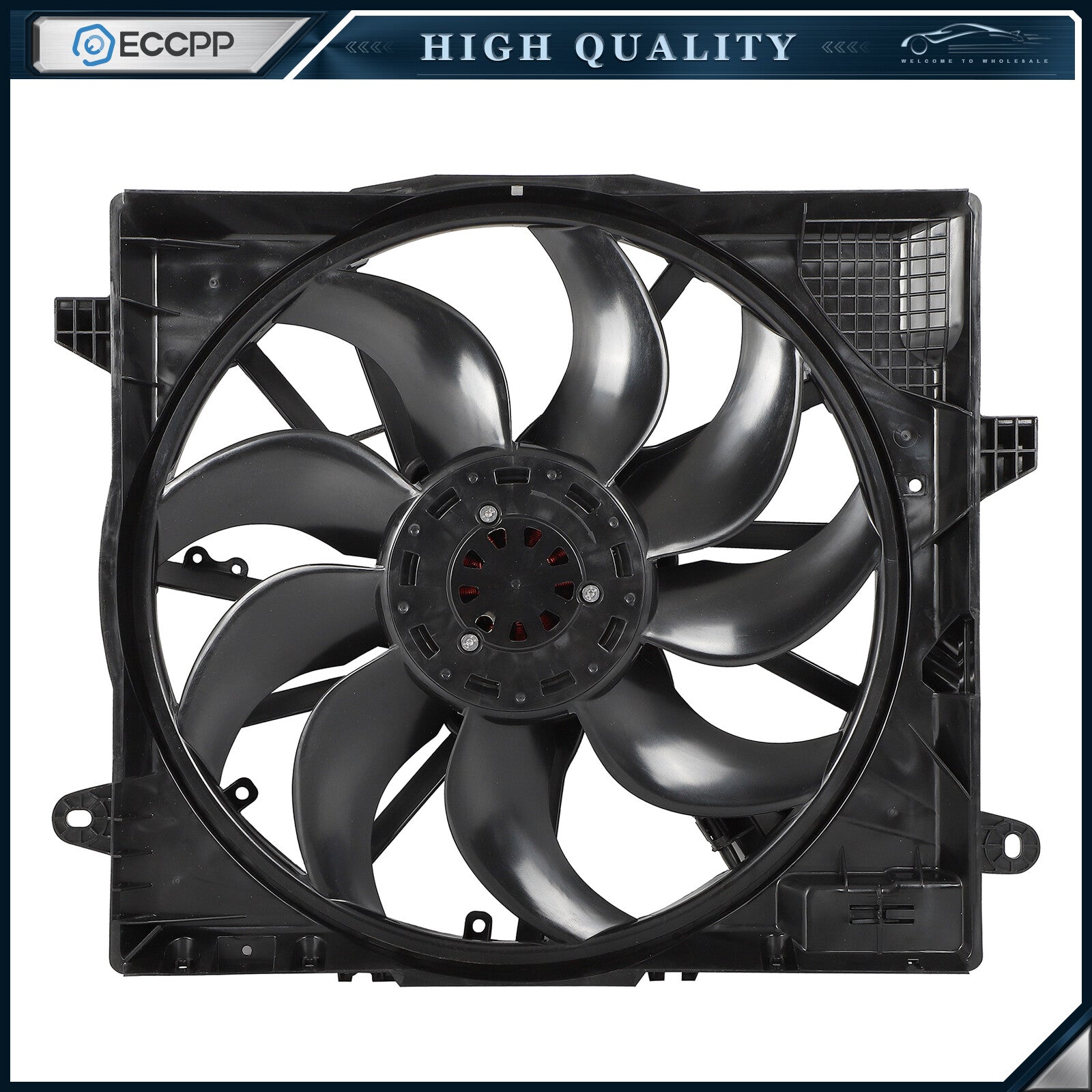Electric Radiator Fan Assembly For 20-23 Jeep Gladiator 2018-2023 Jeep Wrangler 6B93BC-57