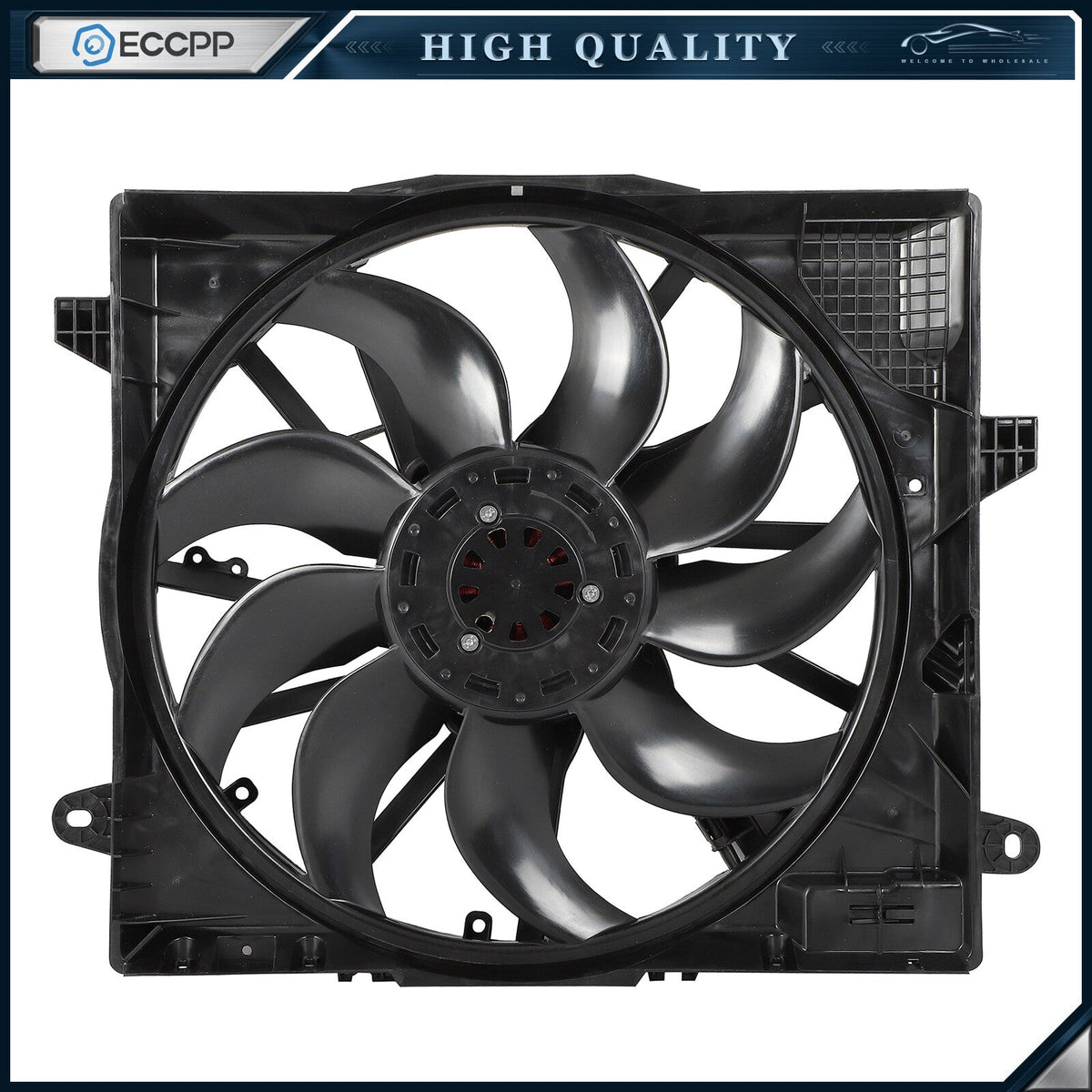 Electric Radiator Fan Assembly For 20-23 Jeep Gladiator 2018-2023 Jeep Wrangler 6B93BC-57