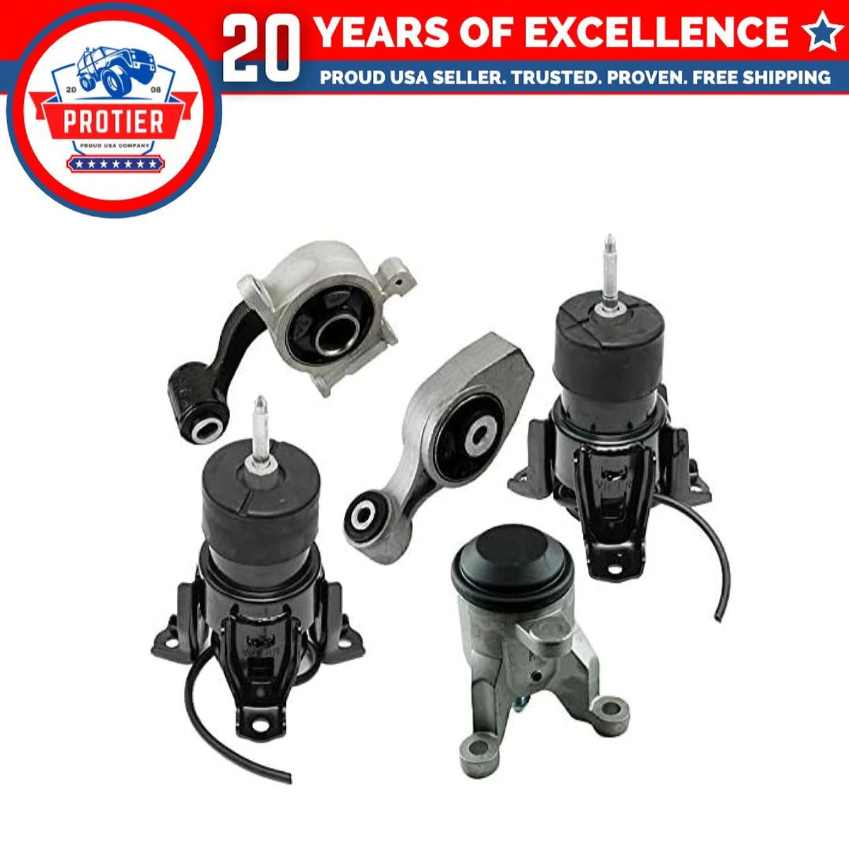 Fits 2013-2018 Nissan Altima 3.5L Engine Motor Mount Set 5pcs : A4355HY, 6B93BC-57