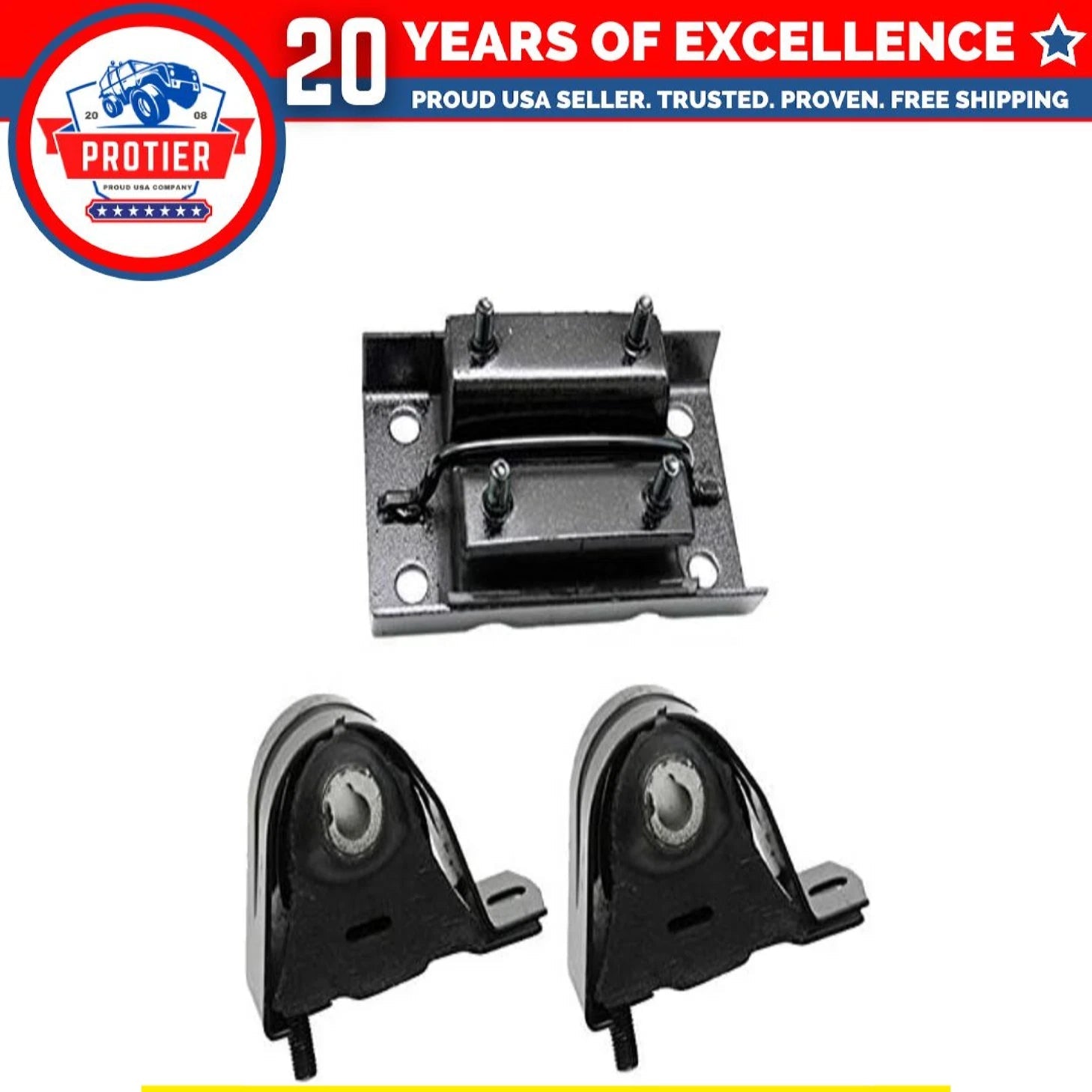 Fits 1997-2006 Jeep TJ/Wrangler 2.4L 2.5L 4.0L Motor & Trans Mount Set 3pc 6B93BC-57