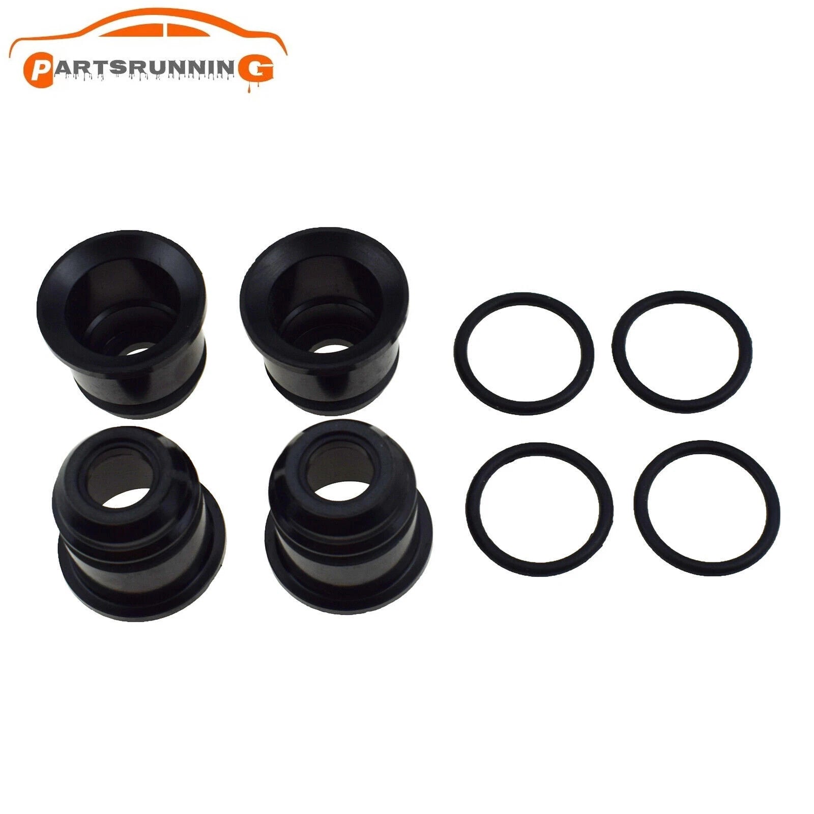 For Toyota Tacoma 2RZ 2.4L 3RZ 2.7L 1995-2004 4x Fuel Injector Nozzles ＆ O-Rings 6B93BC-57