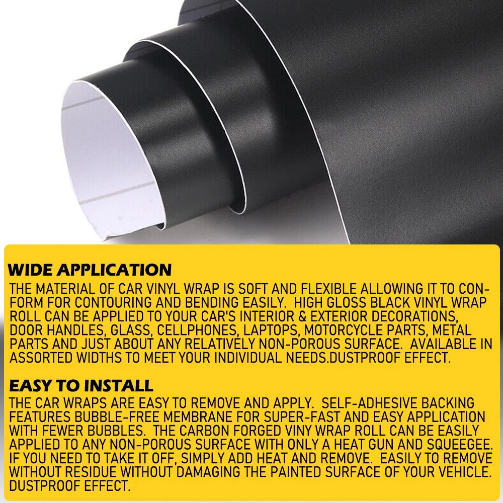 Autoparts Matte Vinyl Wrap Car Sticker Decal Film Bubble Free 150cm*30cm EOA 6B93BC-57