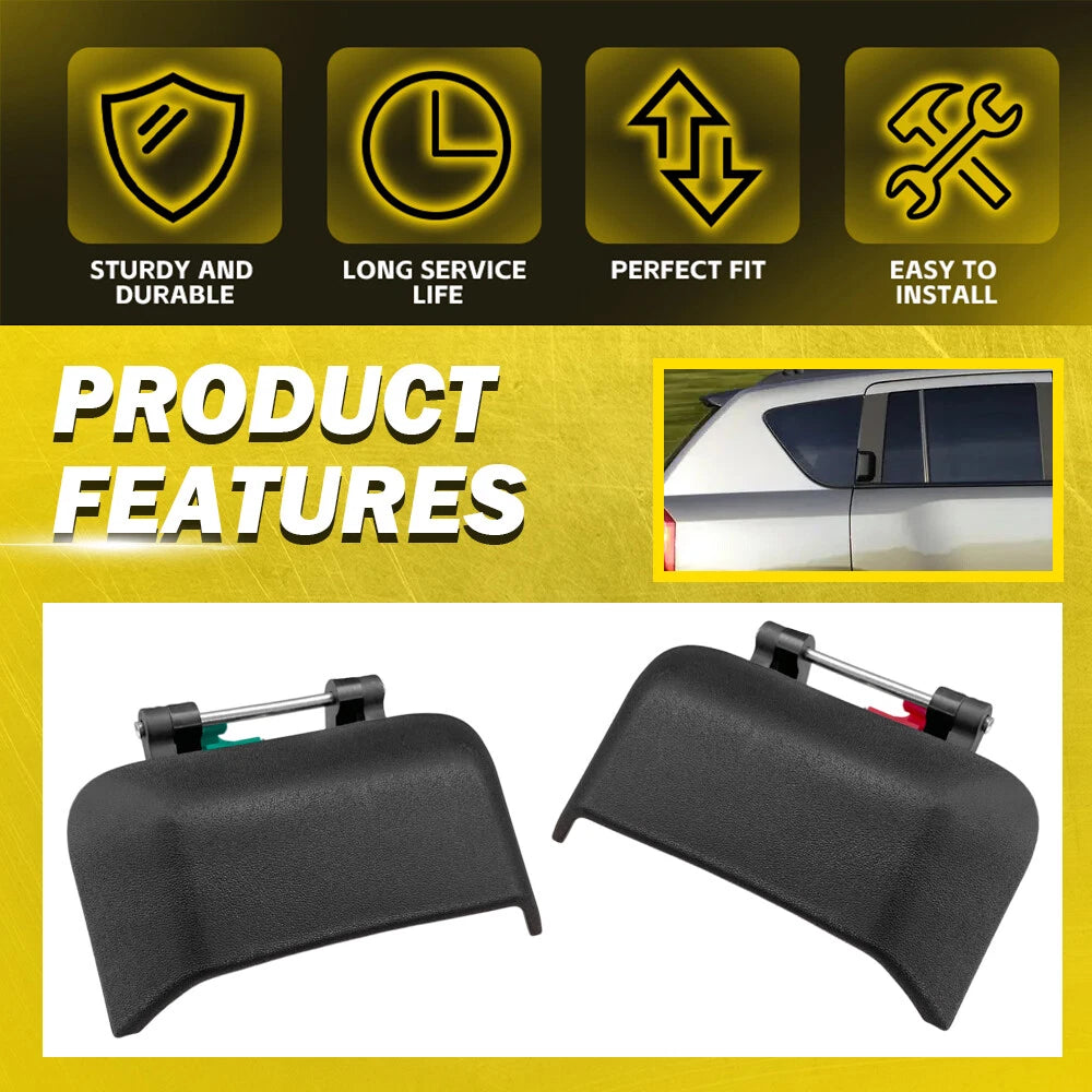 2x Exterior Door Handle Black Rear Left Right Side Fits 2007-2016 Jeep Compass A 6B93BC-57