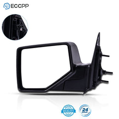 Driver Side Manual Mirror For 2006-2011 Ford Ranger Black Textured Manual Fold 6B93BC-57