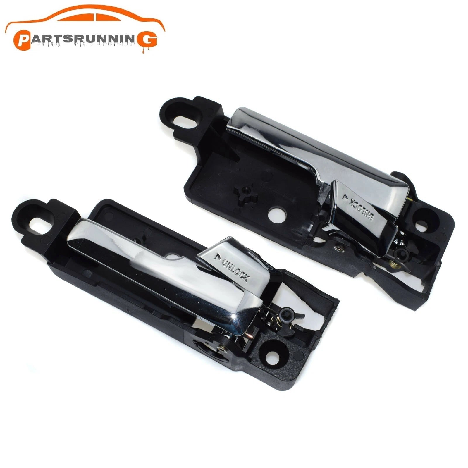 Chrome Interior Door Handle Rear Left Right for 2006-12 Ford Fusion 6E5Z5422601B 6B93BC-57