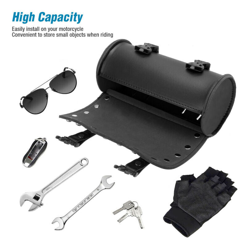 Motorcycle Roll Tool Bag Storage Handlebar Luggage Front Fork Saddle Bag 6B93BC-57