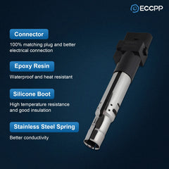 ECCPP 6 Ignition Coils For 2004-2006 Porsche Cayenne 3.2L 2008-2010 Cayenne 3.6L 6B93BC-57