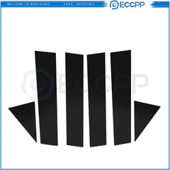 Pillar Posts For 11-15 Volkswagen Passat 6pcs Door Pillar Posts Trim Black Cover 6B93BC-57