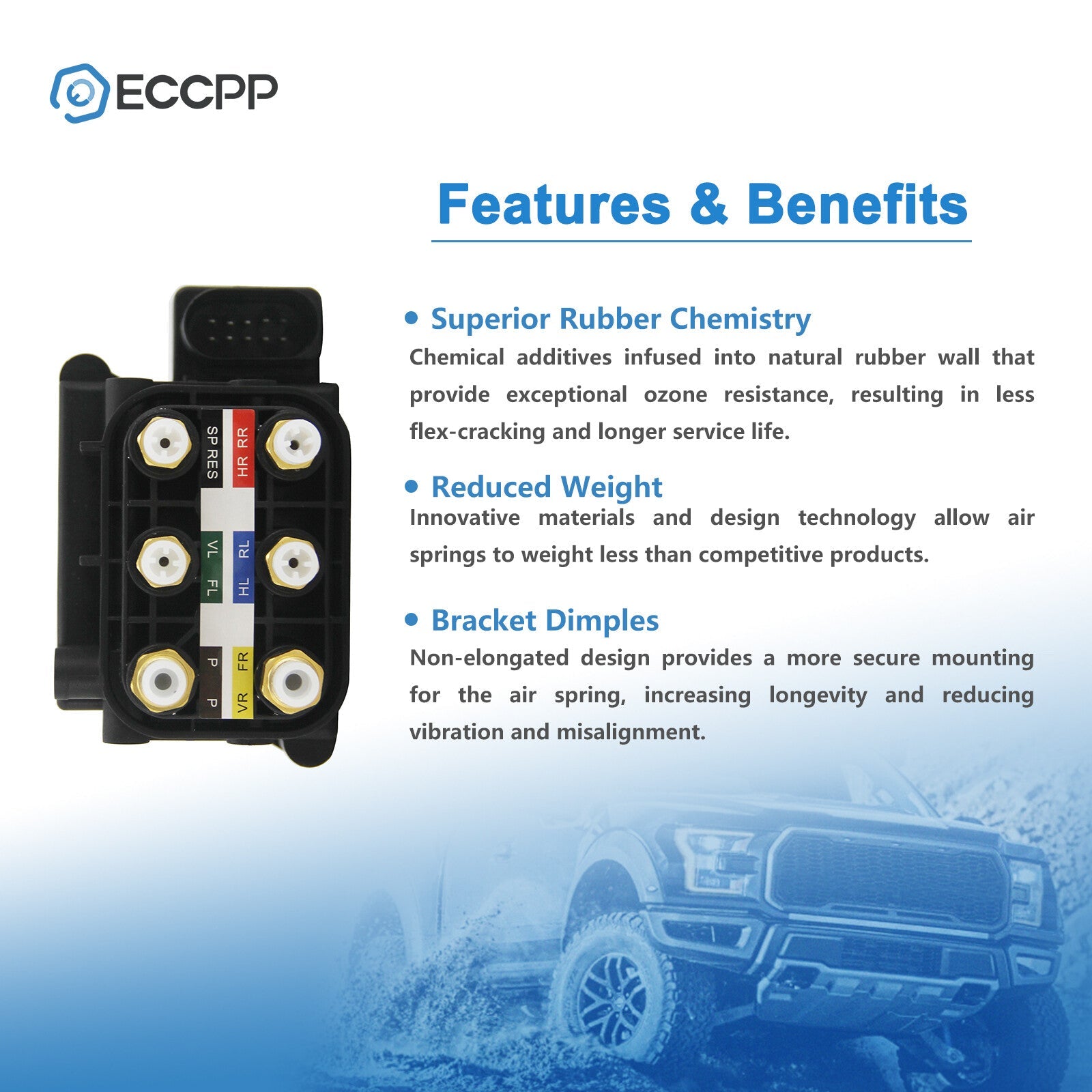 Air Suspension Solenoid Valve Block For Audi A6 C7 S6 A7 S7 A8 D4 2014-2018 6B93BC-57