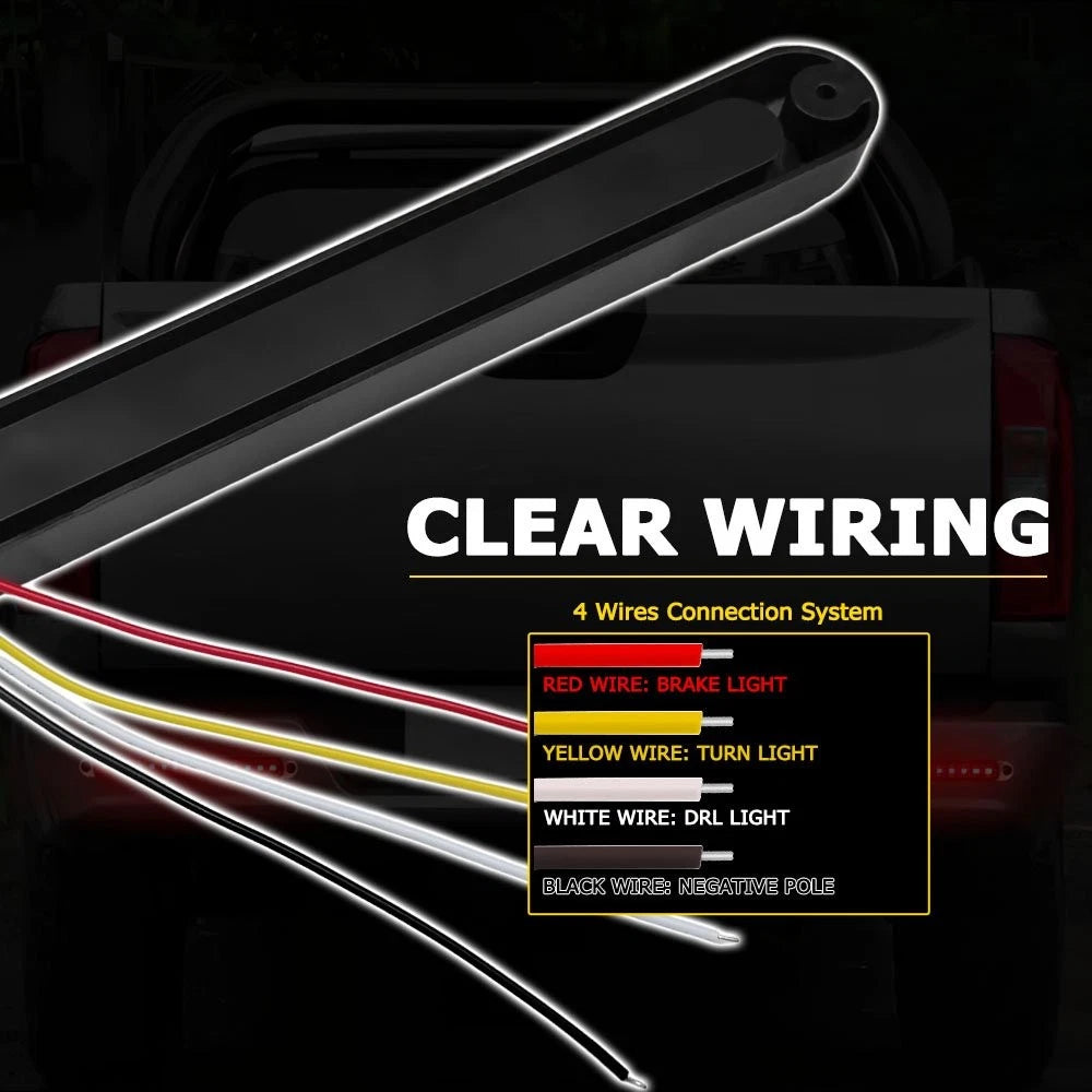 Sequential LED Light Bar DRL Brake Flowing Turn Signal Stop Tail Strip Truck EOA 6B93BC-57
