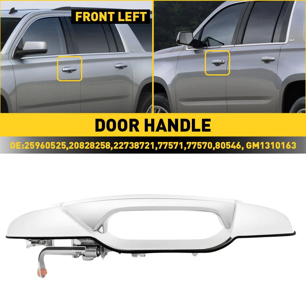 Exterior Door Handle Chrome Front Left LH Driver Side for 2007-13 Chevy GMC EOA 6B93BC-57