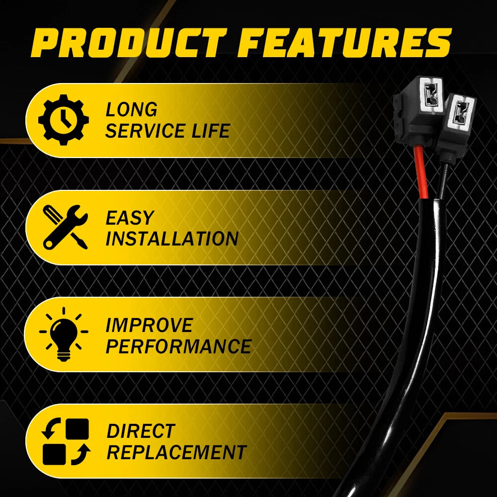 Conversion Wire H11 to H1 Two Harness Headlight Low Adapter Connector Plug EOA 6B93BC-57