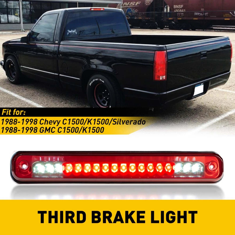 Red For 1988-1998 Chevy C/K1500 Silverado GMC LED 3rd Brake Light Cargo Lamp EA 6B93BC-57