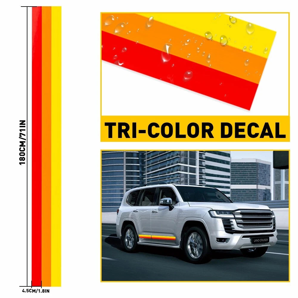 1PC Racing Plaid Side Door Fender Skirt Stripes Decal Sticker Sport Race Car EOA 6B93BC-57