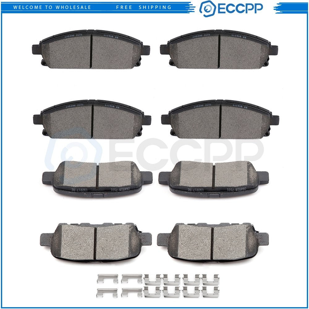 Front and Rear Brake Ceramic Pads For Nissan Quest 2004 2005 -2009 Performance 6B93BC-57