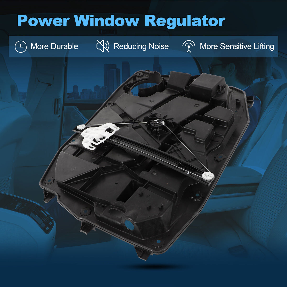 For 2008-2013 Jeep Liberty 6-Pin Front Driver Side Window Regulator with Motor