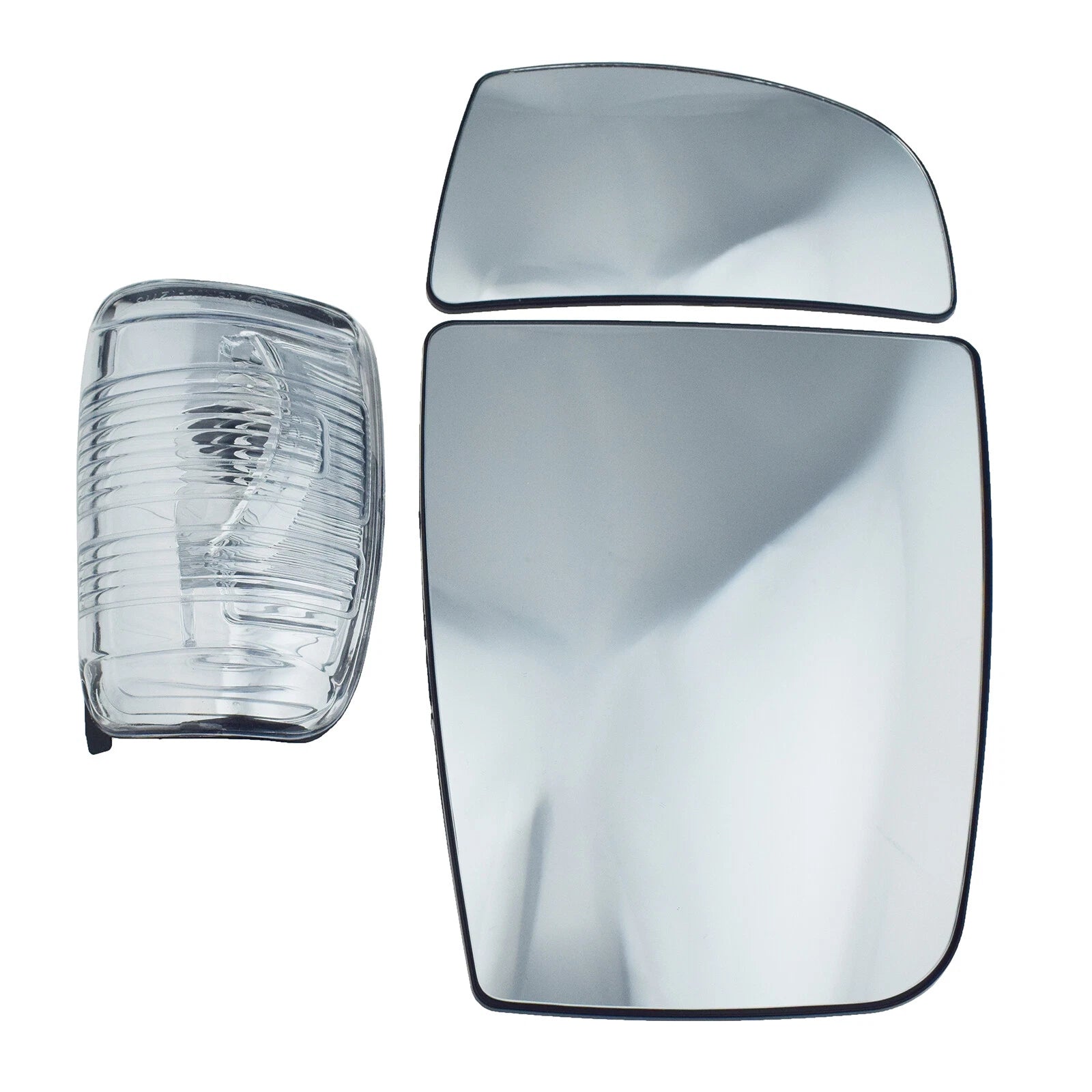 Left Upper Lower Mirror Glass & Turn Signal Light Lens for Ford Transit 1823875 6B93BC-57