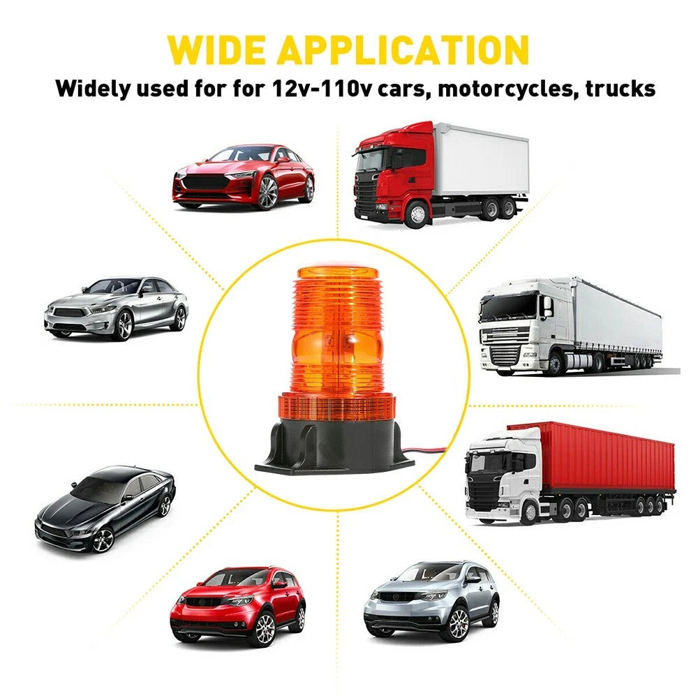2x Emergency Warning strobe lights 30 LED Amber Beacon Flashing Forklift Truck A 6B93BC-57